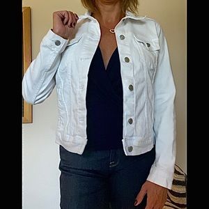 Gap White Jean Jacket Medium Cotton